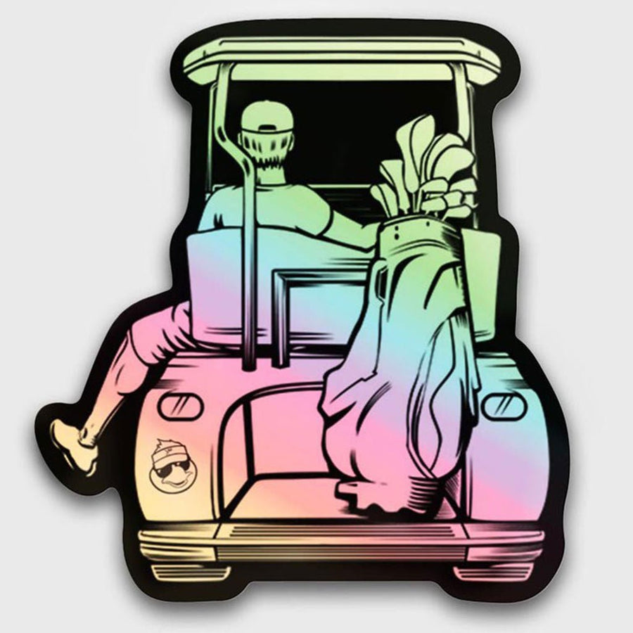 Cart Vibes Golf Cart Holographic Sticker.