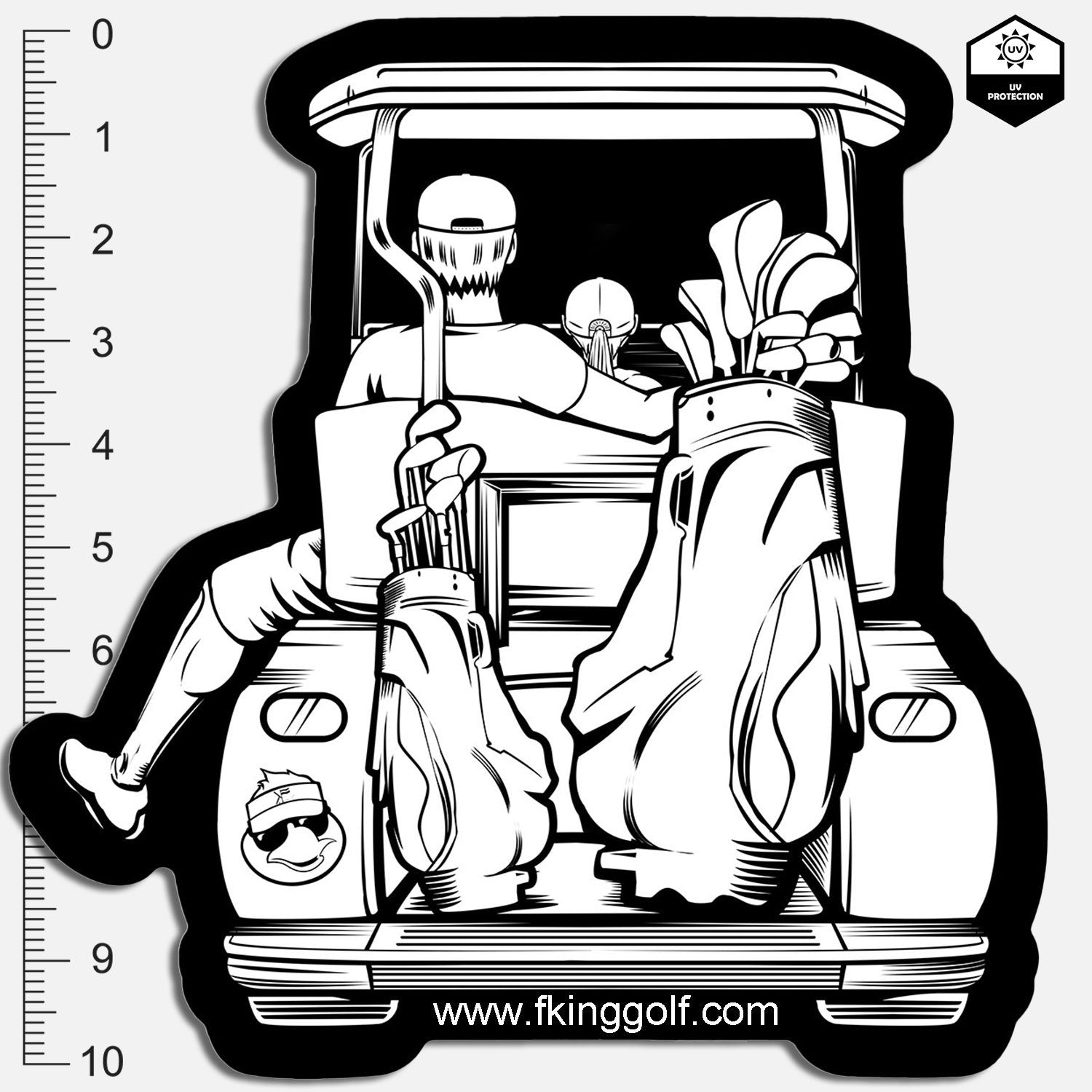 Dad & Daughter Golf Cart Car Decal - F. King Golf