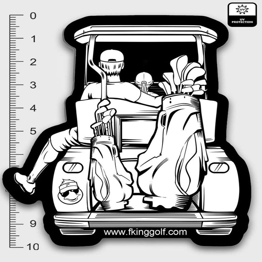 Dad & Daughter Golf Cart Car Decal.