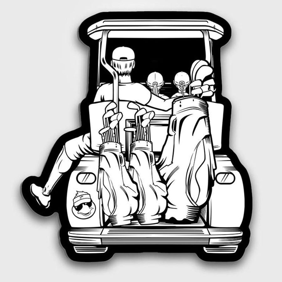 Dad & Daughters Golf Cart Sticker.