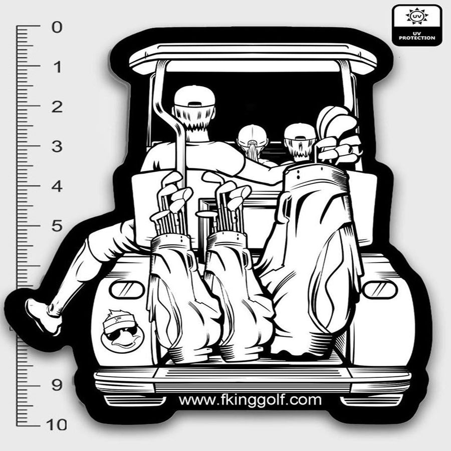 Dad & Kids Golf Cart Car Decal.