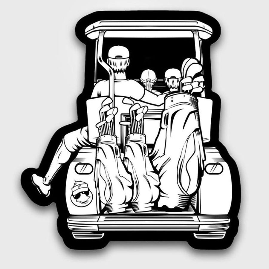 Dad & Kids Golf Cart Sticker.