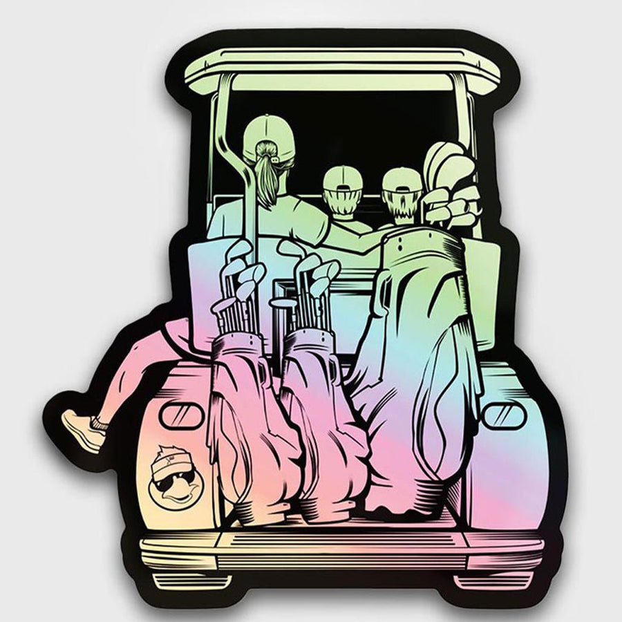 Mom & Sons Golf Cart Holographic Sticker.